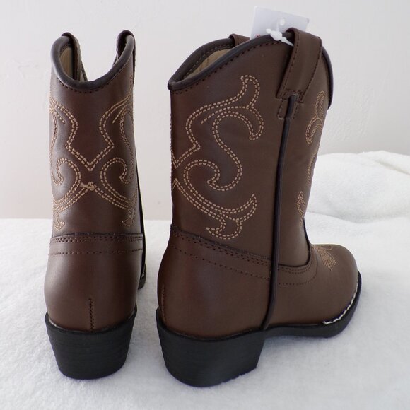 Toddler Cowboy Cowgirl Stitched Embroidered Western Boots NWT Canyon Trails - Picture 4 of 7